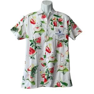 GREY GOOSE Vodka Essences Tropical Print Promotional Shirt Size Small NWOT